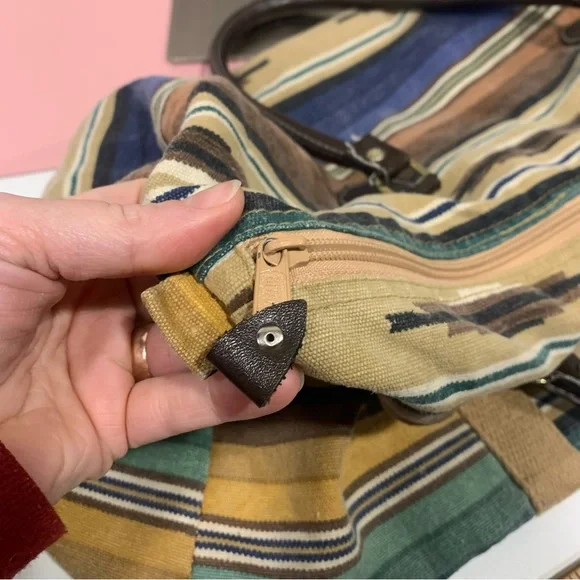 GITANO Vintage Aztec Style Print Duffle Bag / Carry-On Bag / Canvas Bag / BoHo - Picture 6 of 11